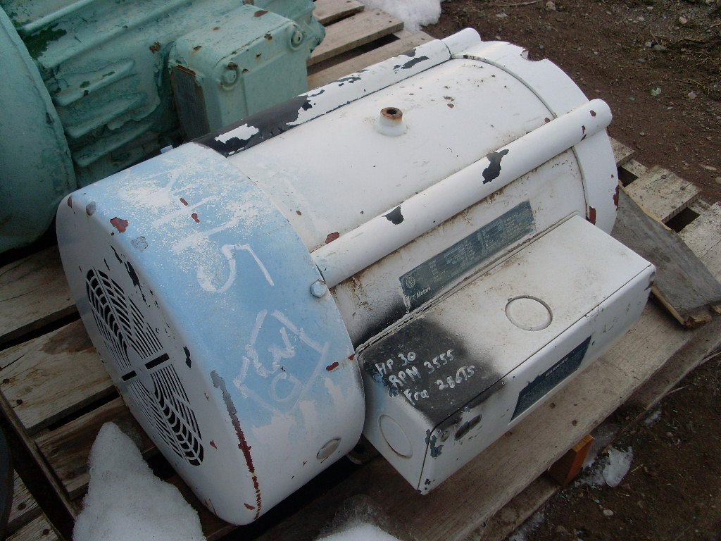 SOLD: Used 30 HP Horizontal Electric Motor (General Electric)
