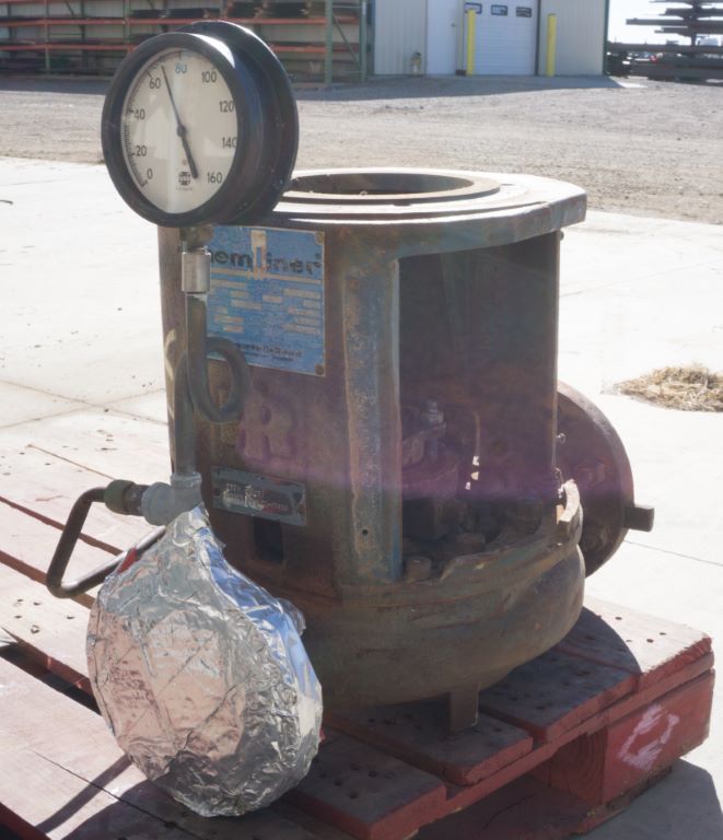 SOLD: Used Ingersoll Rand Chemliner 4x3x8 VOC Horizontal Single-Stage Centrifugal Pump Complete Pump