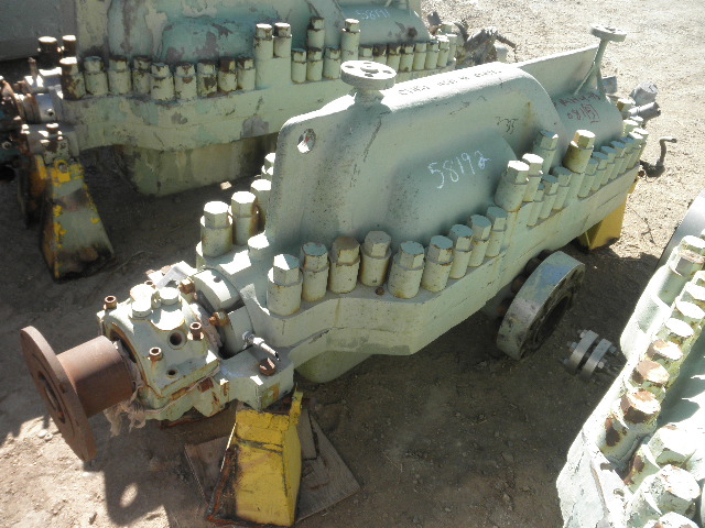 SOLD: Used Sulzer Bingham 6x8x12.5A MSD Horizontal Multi-Stage Centrifugal Pump Complete Pump