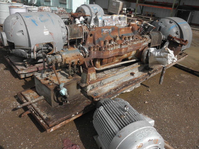 Used Byron Jackson 4x6x9L DVMX Horizontal Multi-Stage Centrifugal Pump Complete Pump