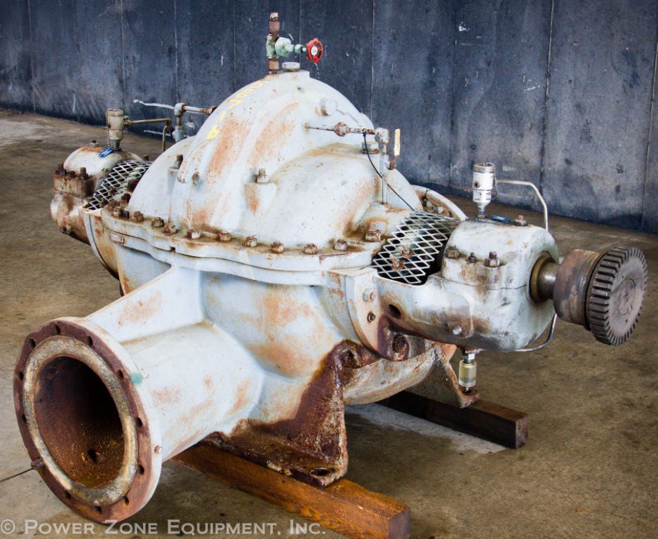 Used Allis-Chalmers 14x16 Horizontal Single-Stage Centrifugal Pump Complete Pump