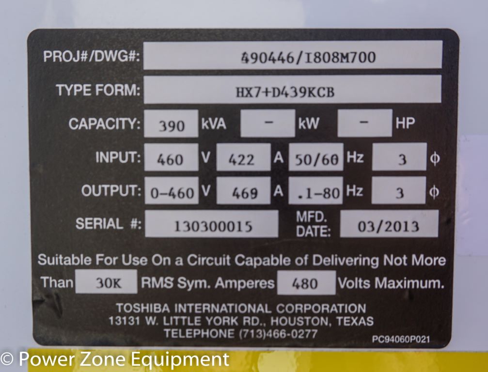 Used Toshiba HX7+D439KCB VFD For Sale