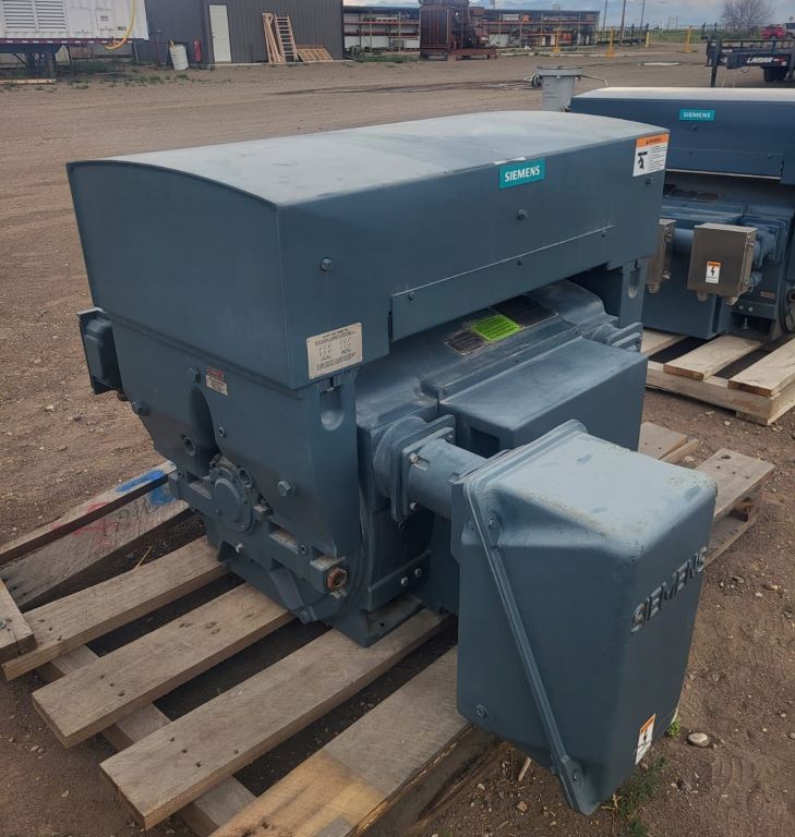 SOLD: Unused Surplus 500 HP Horizontal Electric Motor (Siemens)