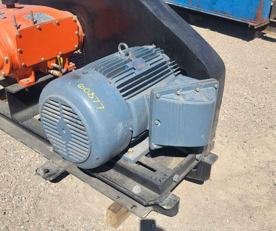 Used 30 HP Horizontal Electric Motor (Teco Westinghouse) Package