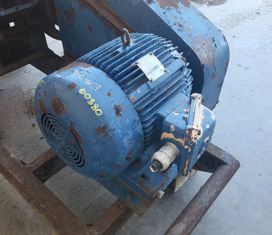 Used 25 HP Horizontal Electric Motor (Teco Westinghouse) Package