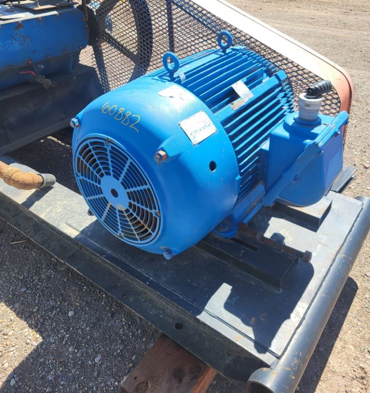 Used 100 HP Horizontal Electric Motor (Teco Westinghouse) Package