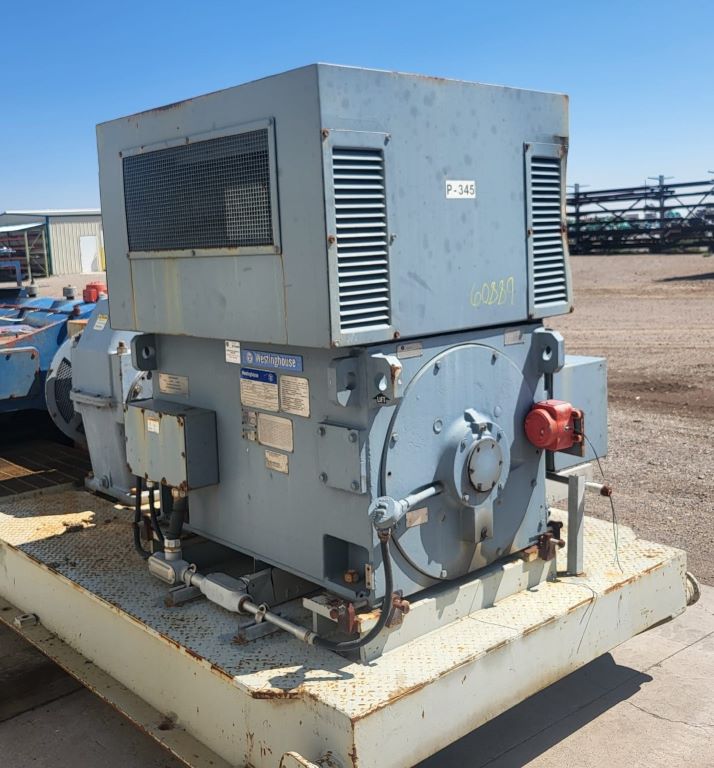 Used 500 HP Horizontal Electric Motor (Teco Westinghouse) Package