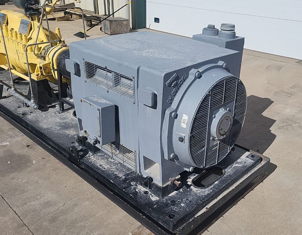 Used 400 HP Horizontal Electric Motor (General Electric) Package