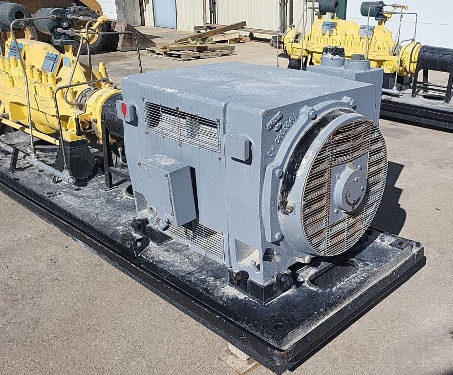 Used 400 HP Horizontal Electric Motor (General Electric) Package