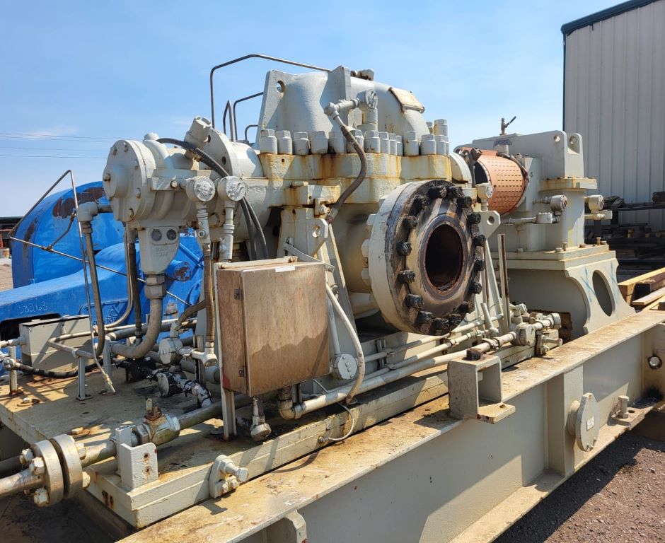Used Byron Jackson 12x14x18 DVMX Horizontal Multi-Stage Centrifugal Pump Package