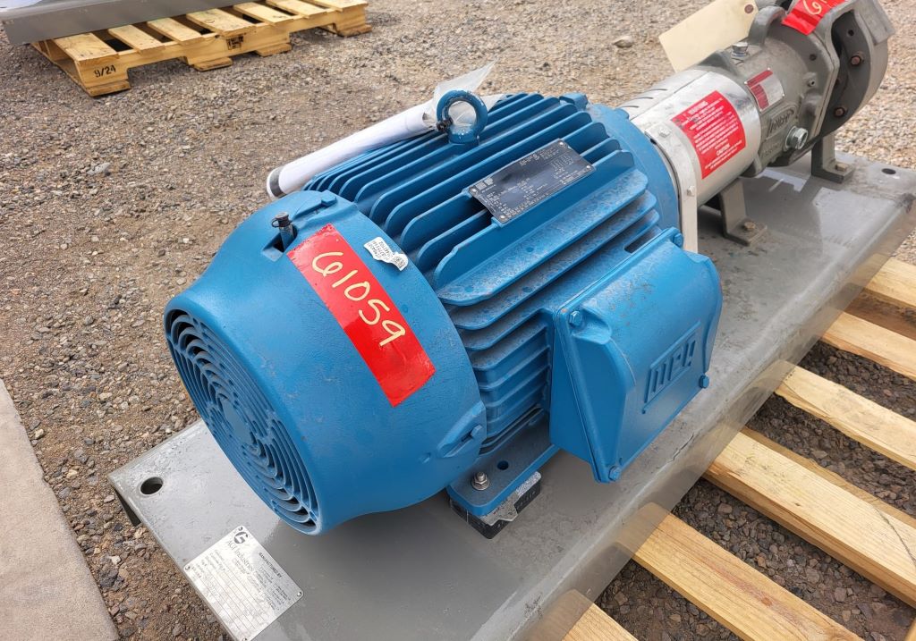 Unused Surplus 25 HP Horizontal Electric Motor (Weg) Package