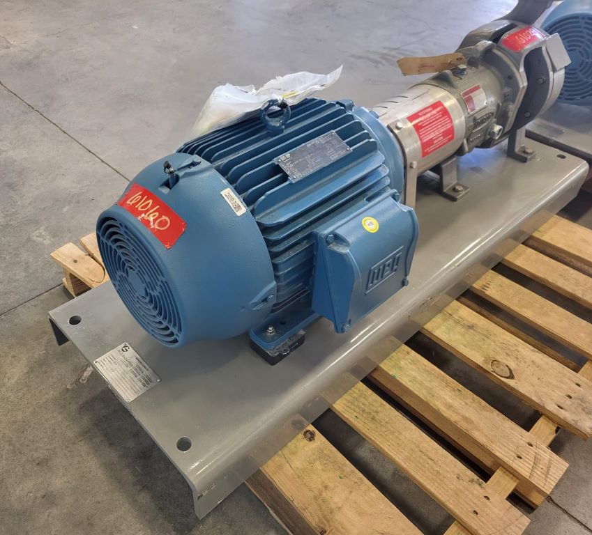 Unused Surplus 25 HP Horizontal Electric Motor (Weg) Package