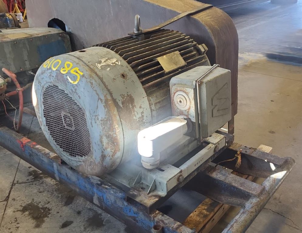 Used 125 HP Horizontal Electric Motor (Worldwide) Package