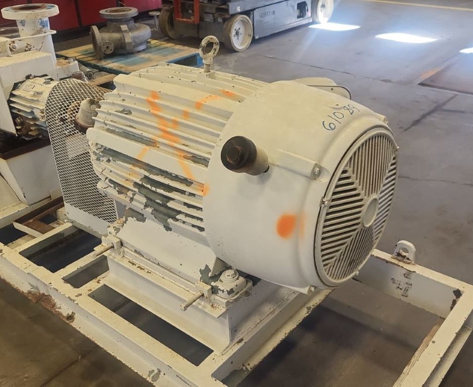 Used 200 HP Horizontal Electric Motor (US Electric) Package