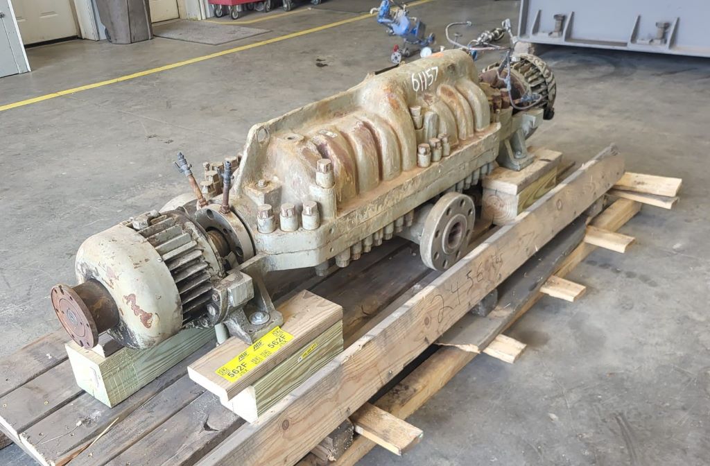 Used Byron Jackson 3x6x9D DVMX Horizontal Multi-Stage Centrifugal Pump Complete Pump