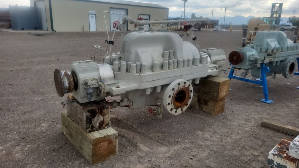 Used United 8x13 WMSNL Horizontal Multi-Stage Centrifugal Pump Complete Pump
