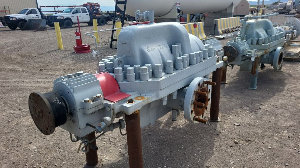 Used United 8x13 WMSNL Horizontal Multi-Stage Centrifugal Pump Complete Pump